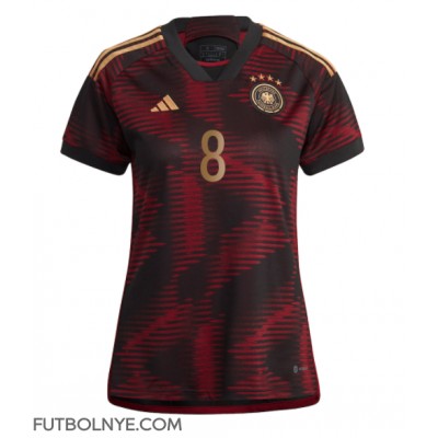 Camiseta Alemania Leon Goretzka #8 Visitante Equipación para mujer Mundial 2022 manga corta